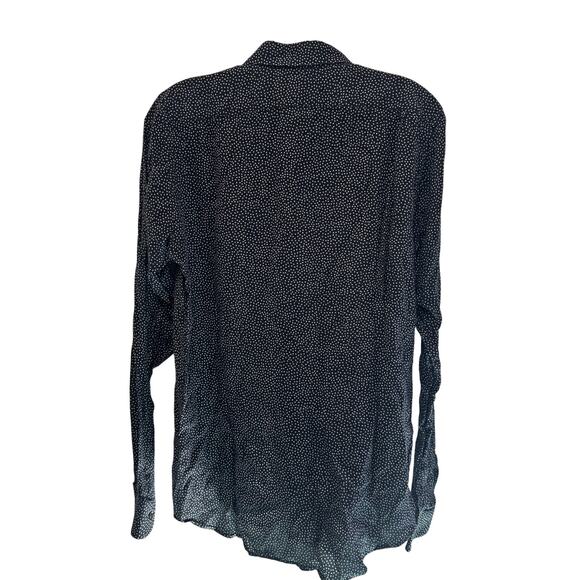 Paul Smith Shirt Womens Small Black Polka Dot Minimalist Chic Style Button Down - Picture 2 of 8
